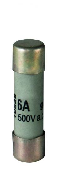 Cylindersäkring gG 10x38mm 6A 500V