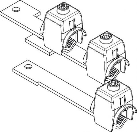 Anslutningskl. direkt Al/Cu 240² 3st för Sasil